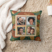 Custom Christmas 4-Photo Family Collage クッション (ブランケット)
