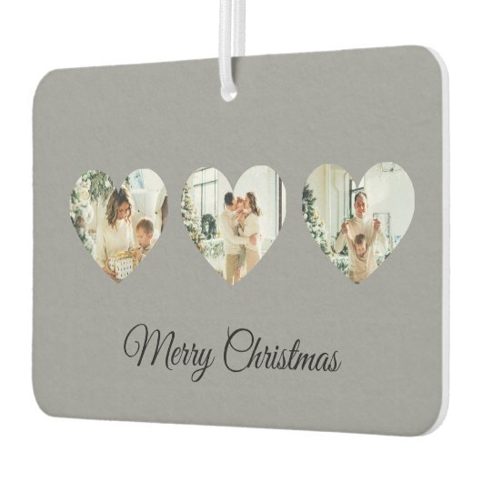 Custom Christmas Air Freshener | Family Photos カーエアーフレッシュナー (左)