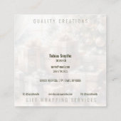 Custom Christmas Artistic Gift Design with QR Code スクエア名刺 (裏面)