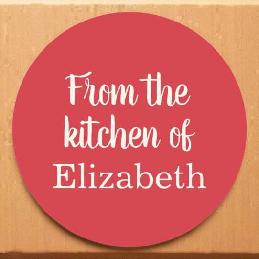 Custom Christmas Baking Cooking Holly Labels ラウンドシール