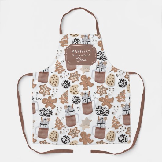 Custom Christmas Cookie Baking Crew Personalized エプロン (正面)