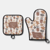 Custom Christmas Cookie Baking Crew Personalized 鍋つかみ&鍋敷きセット (正面)