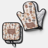 Custom Christmas Cookie Baking Crew Personalized 鍋つかみ&鍋敷きセット (正面/裏面)