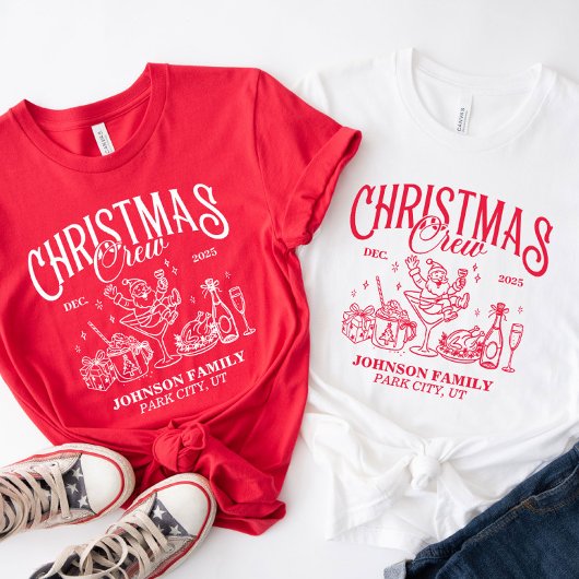 Custom Christmas Crew Matching Family Group Tシャツ