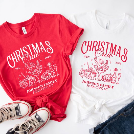 Custom Christmas Crew Matching Family Group Tシャツ