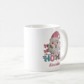Custom Christmas Cute Santa “Ho Ho Ho” Holiday  コーヒーマグカップ (正面右)