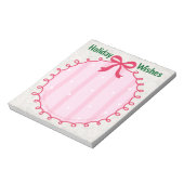 Custom Christmas Doodle Holiday Message  ノートパッド (回転)