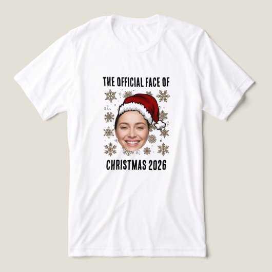 Custom Christmas Face Design トライブレンドＴシャツ (デザイン正面)