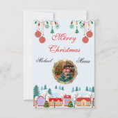 Custom Christmas Family Photo Card – Editable 出欠カード (正面)