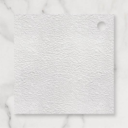 Custom Christmas Festive Floral Wreath Square フェイバータグ (裏面)