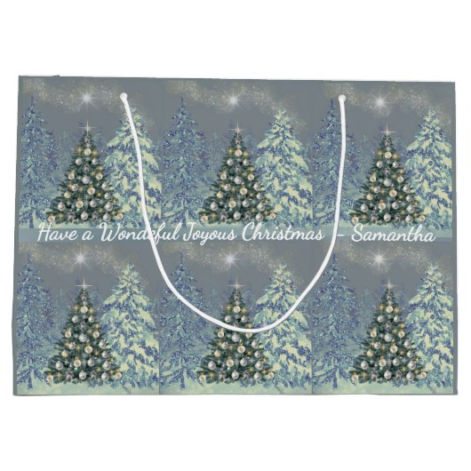 Custom Christmas Gift Bag for that special person ラージペーパーバッグ (裏面)