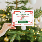 Custom Christmas Gift Certificate シーズンカード