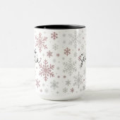 Custom Christmas Glitter Snowflake Mug for Women マグカップ (中央)