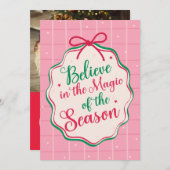 Custom Christmas Greeting Card with Photo シーズンカード (正面/裏面)