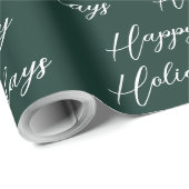 Custom Christmas Happy Holiday ラッピングペーパー (ロールコーナー)