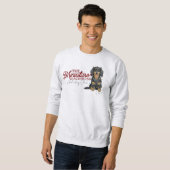 Custom Christmas Holiday Club Miniature Dachshund スウェットシャツ (正面フル)