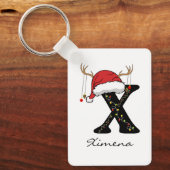 Custom Christmas Holiday Keychain for Mom & Dad キーホルダー (正面)