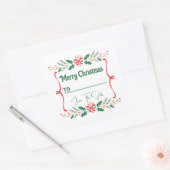 Custom Christmas Label Sticker Tags スクエアシール (封筒)