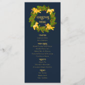 Custom Christmas Menu Card with Gingerbread Wreath メニュー (正面)