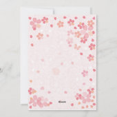 Custom Christmas Minimal Japanese Calligrapy Pink シーズンカード (裏面)