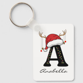 Custom Christmas Monogram Keychain for Coworkers キーホルダー