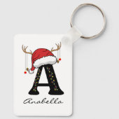 Custom Christmas Monogram Keychain for Coworkers キーホルダー (裏面)