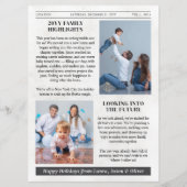 Custom Christmas Newspaper Card, Christmas Photo シーズンカード (裏面)