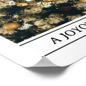 Custom Christmas Newspaper Decor, Family Christmas ポスター (角)