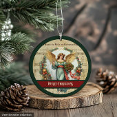 Custom Christmas Ornament Retro Angel Celebration オーナメント
