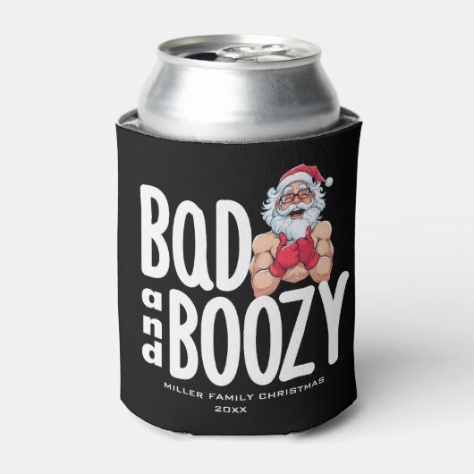 Custom Christmas Party Beer Cooler - Personalized  缶クーラー (缶正面)