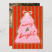 Custom Christmas Photo Greeting Card シーズンカード (正面/裏面)