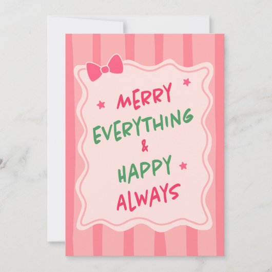 Custom Christmas Photo Greeting Card シーズンカード (正面)