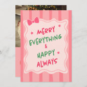 Custom Christmas Photo Greeting Card シーズンカード (正面/裏面)