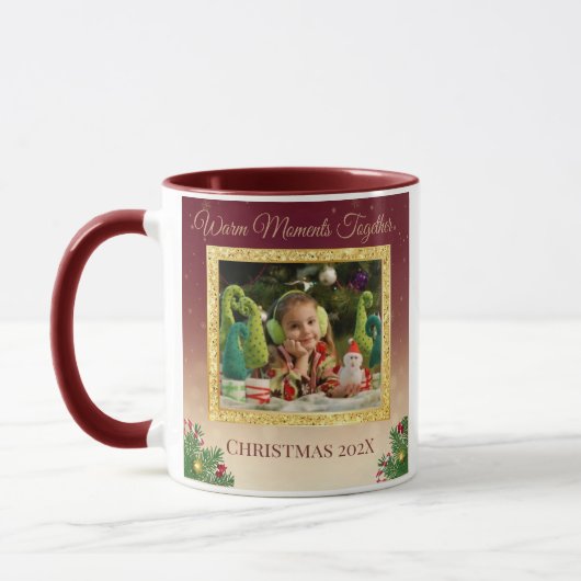 Custom Christmas Photo Mug マグカップ (左)