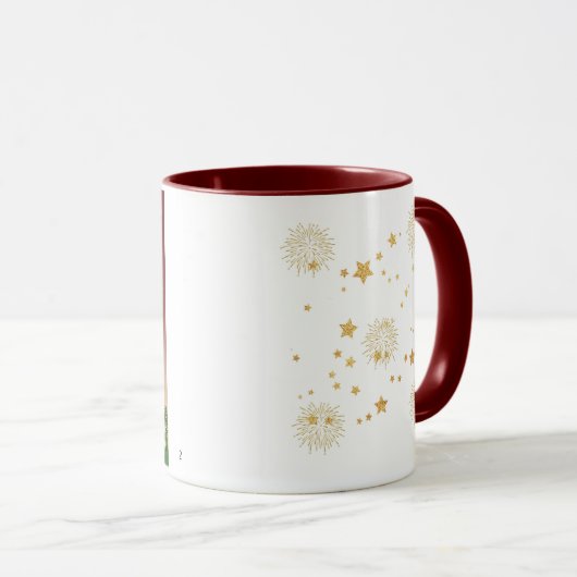 Custom Christmas Photo Mug マグカップ (正面右)