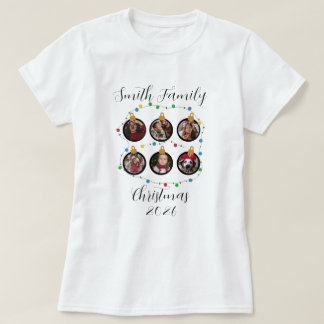 Custom Christmas Photo Ornament Design with Festiv Tシャツ