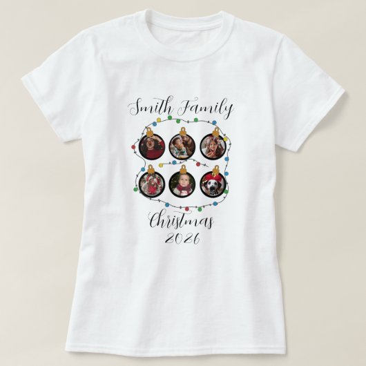 Custom Christmas Photo Ornament Design with Festiv Tシャツ (デザイン正面)