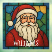 Custom Christmas Santa Art Deco Stained Glass ウィンドウサイン (シート3)