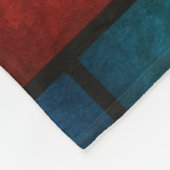 Custom Christmas Santa Art Deco Stained Glass フリースブランケット (角)