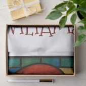 Custom Christmas Santa Art Deco Stained Glass 薄葉紙 (ギフト)