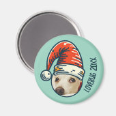 Custom Christmas Santa Personalized Pet Photo マグネット (正面/裏面)