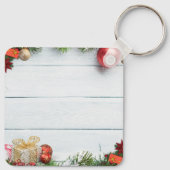 Custom Christmas Square Metal Keychain キーホルダー (裏面)