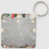 Custom Christmas Square Metal Keychain キーホルダー (裏面)