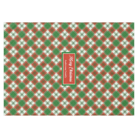 Custom Christmas Tablecloth Chic Holiday Accent テーブルクロス (正面(横))