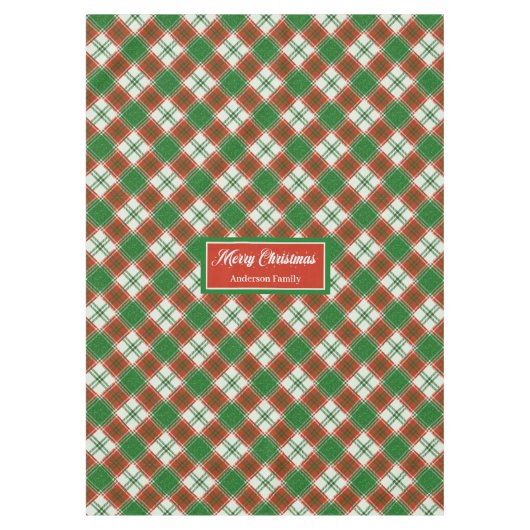 Custom Christmas Tablecloth Chic Holiday Accent テーブルクロス (正面)