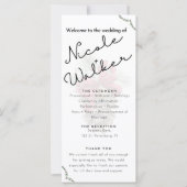 Custom Christmas theme wedding program (正面)