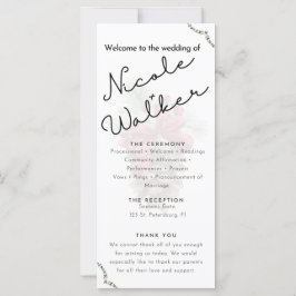 Custom Christmas theme wedding program