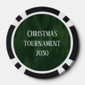 Custom Christmas tournament or party ポーカーチップ (裏面)