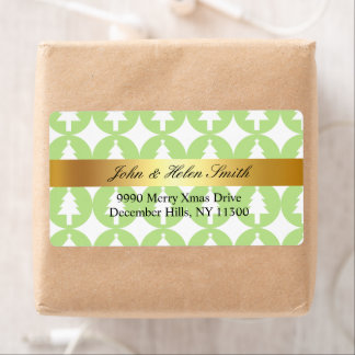 Custom Christmas TREE green Laura ラベル