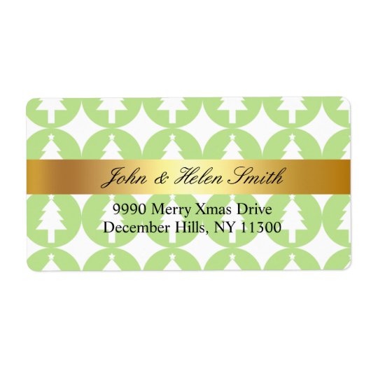 Custom Christmas TREE green Laura ラベル (正面)